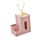 Maxbell Multipurpose Tissue Holder Paper Storage Box for Dining Table Decoration Pink