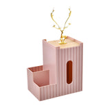 Maxbell Multipurpose Tissue Holder Paper Storage Box for Dining Table Decoration Pink