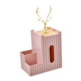 Maxbell Multipurpose Tissue Holder Paper Storage Box for Dining Table Decoration Pink