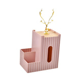 Maxbell Multipurpose Tissue Holder Paper Storage Box for Dining Table Decoration Pink
