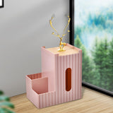 Maxbell Multipurpose Tissue Holder Paper Storage Box for Dining Table Decoration Pink
