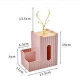 Maxbell Multipurpose Tissue Holder Paper Storage Box for Dining Table Decoration Pink