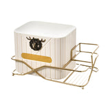 Maxbell Multipurpose Tissue Holder Paper Storage Box for Dining Table Decoration White With Base