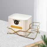 Maxbell Multipurpose Tissue Holder Paper Storage Box for Dining Table Decoration White With Base