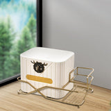 Maxbell Multipurpose Tissue Holder Paper Storage Box for Dining Table Decoration White With Base