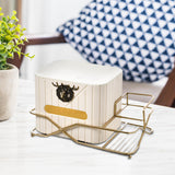 Maxbell Multipurpose Tissue Holder Paper Storage Box for Dining Table Decoration White With Base
