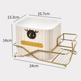 Maxbell Multipurpose Tissue Holder Paper Storage Box for Dining Table Decoration White With Base