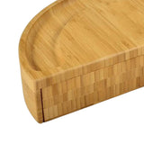 Maxbell Bamboo Cheese Board Drawer Platter Utensils for Christmas Meat Kitchen Tools