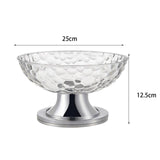 Maxbell Dessert Serving Bowl Tray Snacks Fruit Basket Bowl for Breads Snacks Home White Rotatable