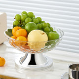 Maxbell Dessert Serving Bowl Tray Snacks Fruit Basket Bowl for Breads Snacks Home White Rotatable