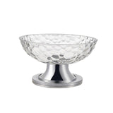 Maxbell Dessert Serving Bowl Tray Snacks Fruit Basket Bowl for Breads Snacks Home White Rotatable