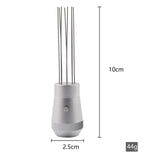 Maxbell Coffee Stirrer Tool Anti Slip Aluminium Alloy Professional Detachable Pins Argent