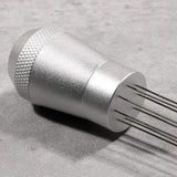 Maxbell Coffee Stirrer Tool Anti Slip Aluminium Alloy Professional Detachable Pins Argent