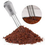 Maxbell Coffee Stirrer Tool Anti Slip Aluminium Alloy Professional Detachable Pins Argent