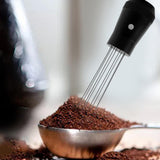 Maxbell Coffee Stirrer Tool Anti Slip Aluminium Alloy Professional Detachable Pins Black