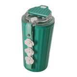 Maxbell Stainless Steel Insulated Travel Mug with Tea Infuser Reusable for Travel Green