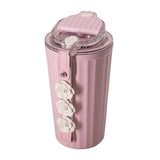 Maxbell Stainless Steel Insulated Travel Mug with Tea Infuser Reusable for Travel Pink