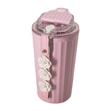 Maxbell Stainless Steel Insulated Travel Mug with Tea Infuser Reusable for Travel Pink