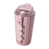 Maxbell Stainless Steel Insulated Travel Mug with Tea Infuser Reusable for Travel Pink