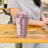 Maxbell Stainless Steel Insulated Travel Mug with Tea Infuser Reusable for Travel Pink