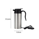 Maxbell 750ml Stainless Steel Travel Car Kettle Heater Automatically Power Off 12V
