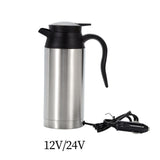 Maxbell 750ml Stainless Steel Travel Car Kettle Heater Automatically Power Off 12V