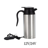 Maxbell 750ml Stainless Steel Travel Car Kettle Heater Automatically Power Off 12V