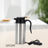 Maxbell 750ml Stainless Steel Travel Car Kettle Heater Automatically Power Off 12V