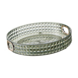 Maxbell Desktop Perfume Tray Rack Decorative Serving Tray Spice Rack for Decor 1 Tier Green