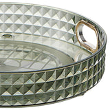 Maxbell Desktop Perfume Tray Rack Decorative Serving Tray Spice Rack for Decor 1 Tier Green