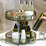 Maxbell Desktop Perfume Tray Rack Decorative Serving Tray Spice Rack for Decor 2 Tiers Green