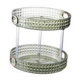 Maxbell Desktop Perfume Tray Rack Decorative Serving Tray Spice Rack for Decor 2 Tiers Green