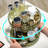 Maxbell Desktop Perfume Tray Rack Decorative Serving Tray Spice Rack for Decor 2 Tiers Green