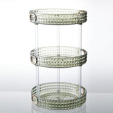 Maxbell Desktop Perfume Tray Rack Decorative Serving Tray Spice Rack for Decor 3 Tiers Green