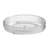 Maxbell Desktop Perfume Tray Rack Decorative Serving Tray Spice Rack for Decor 1 Tier Clear