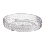 Maxbell Desktop Perfume Tray Rack Decorative Serving Tray Spice Rack for Decor 1 Tier Clear