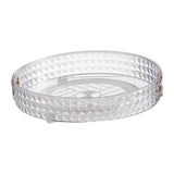 Maxbell Desktop Perfume Tray Rack Decorative Serving Tray Spice Rack for Decor 1 Tier Clear