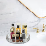 Maxbell Desktop Perfume Tray Rack Decorative Serving Tray Spice Rack for Decor 1 Tier Clear