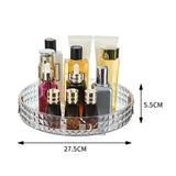 Maxbell Desktop Perfume Tray Rack Decorative Serving Tray Spice Rack for Decor 1 Tier Clear