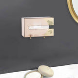 Maxbell Tissue Dispenser Box Rectangular Wall Mount for Office Pink