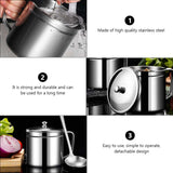 Maxbell Oil Filter Pot 44oz Cooking Oil Storage for Restaurant BBQ