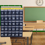 Maxbell Numbered Pocket Chart Over Door Hanging with 30 Pockets Durable for Closet