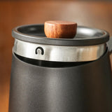 Maxbell Stainless Steel Pour Over Coffee Kettle with Wood Handle Comfortable Grip Black