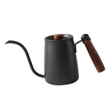 Maxbell Stainless Steel Pour Over Coffee Kettle with Wood Handle Comfortable Grip Black