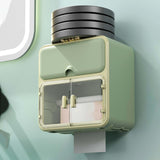 Maxbell Toilet Paper Holder Storage Box Shelf Roll Paper Holder Waterproof Bathroom Green