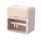 Maxbell Toilet Paper Holder Storage Box Shelf Roll Paper Holder Waterproof Bathroom Pink