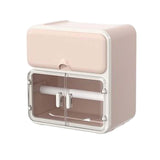 Maxbell Toilet Paper Holder Storage Box Shelf Roll Paper Holder Waterproof Bathroom Pink