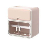 Maxbell Toilet Paper Holder Storage Box Shelf Roll Paper Holder Waterproof Bathroom Pink