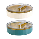 Maxbell Rotating Storage Box Fruit Plate Multipurpose Tray for Party Kitchen Home White