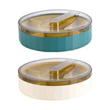 Maxbell Rotating Storage Box Fruit Plate Multipurpose Tray for Party Kitchen Home White